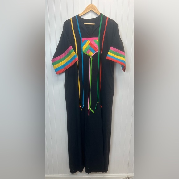 Vintage Patchworks Cotton‎ Maxi Dress Sz M - Picture 1 of 8
